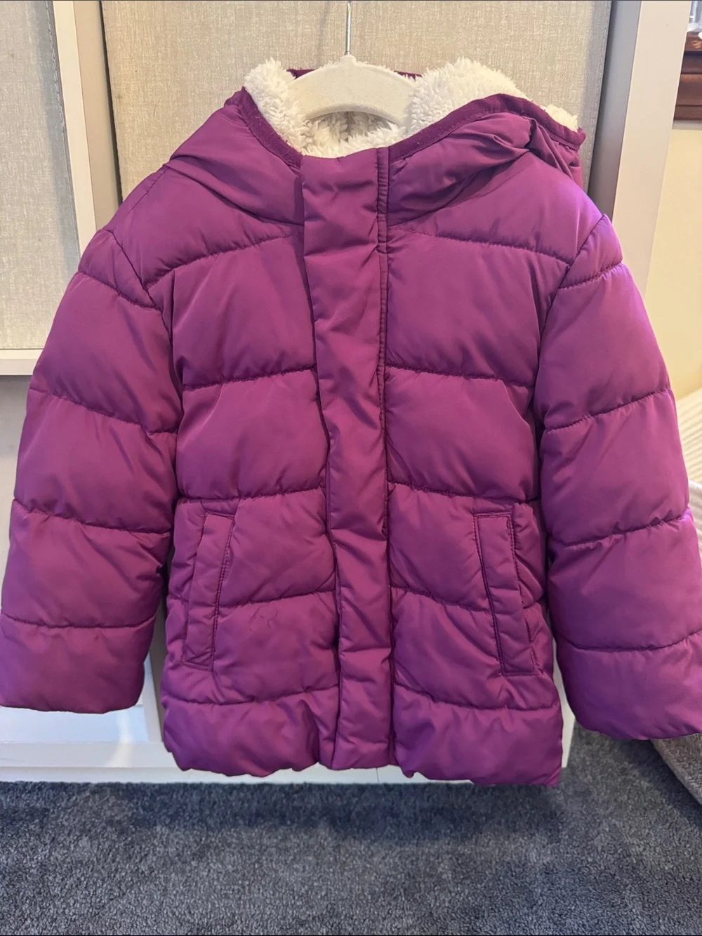 Toddler Primary Puffer Jacket with Hood